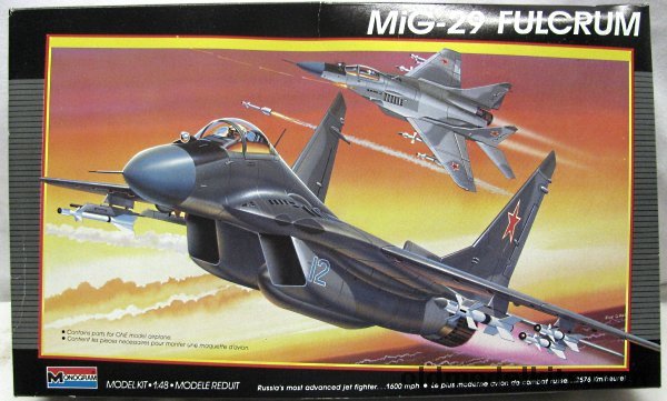 Monogram 1/48 Mig-29 Fulcrum - USSR, 5825 plastic model kit